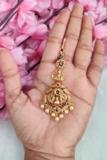 Lakshmi Flower Designer Stone Tikka - Image 2