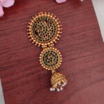 Beautiful Peacock Green Kemp Designer Jadabillai