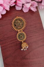 Beautiful Peacock Green Kemp Designer Jadabillai