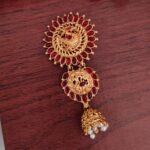 Beautiful Peacock Designer Red Kemp Jadabillai