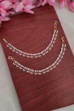 Beautiful AD Leaf Designer Ear Chain