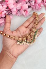 Premium Lakshmi Designer Green Beads Necklace - Image 2