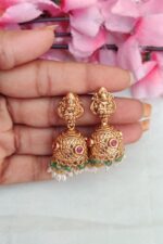 Premium Lakshmi Designer Green Beads Necklace - Image 3