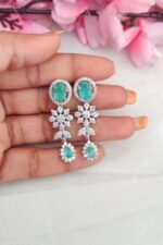 AD Pista Green Stone Designer Necklace - Image 3