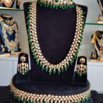 Green Beads Kundan Bridal Set For Rent