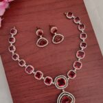 AD Red Stone Designer Necklace