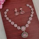 ADBaby Pink Stone Designer Necklace