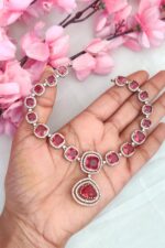 AD Red Stone Designer Necklace - Image 2