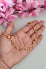 Beautiful Lakshmi Flower Designer Necklace - Image 2