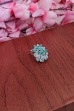 Beautiful AD Pista Green Designer Finger Ring