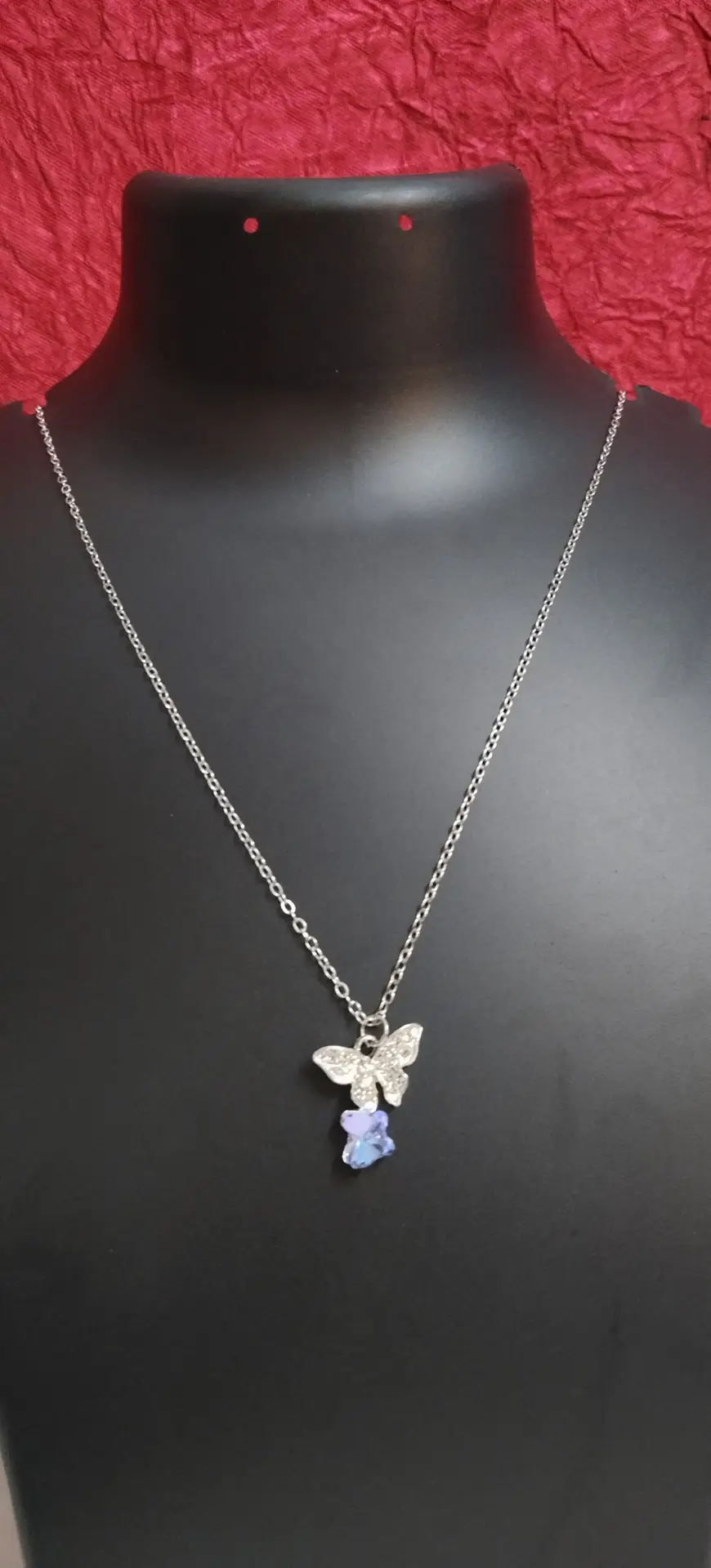 NLC003D-scaled-1.webp Elegant Butterfly Pendant Necklace – Blue - Image 1