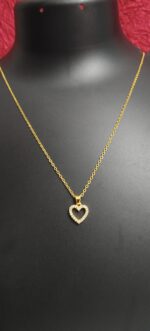 Gold-Plated Heart Pendant Necklace – Elegant & Stylish Jewelry for Women