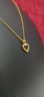 Gold-Plated Heart Pendant Necklace – Elegant & Stylish Jewelry for Women - Image 2