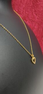 Gold-Plated Heart Pendant Necklace – Elegant & Stylish Jewelry for Women - Image 3