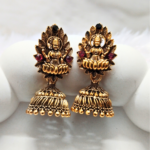 Antique Lakshmi Temple Jhumka Earrings