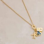 Travel-Themed Stainless Steel Pendant Necklace